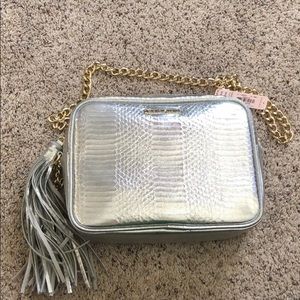 Victoria’s Secret silver metallic crossbody bag